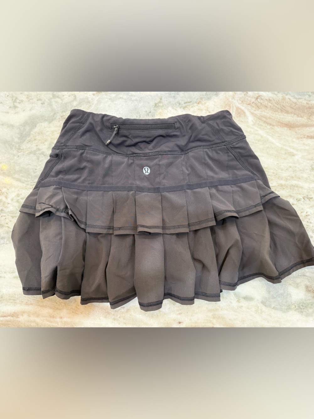 lululemon athletica Black Layered Ruffle Skater Skirt